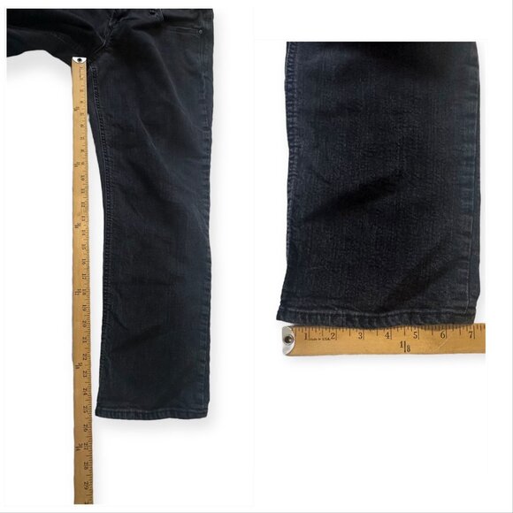 Gap Real Straight Black Petite Jeans 32R Mid-Rise Stretch Denim Classic Fit Wome - Picture 12 of 13